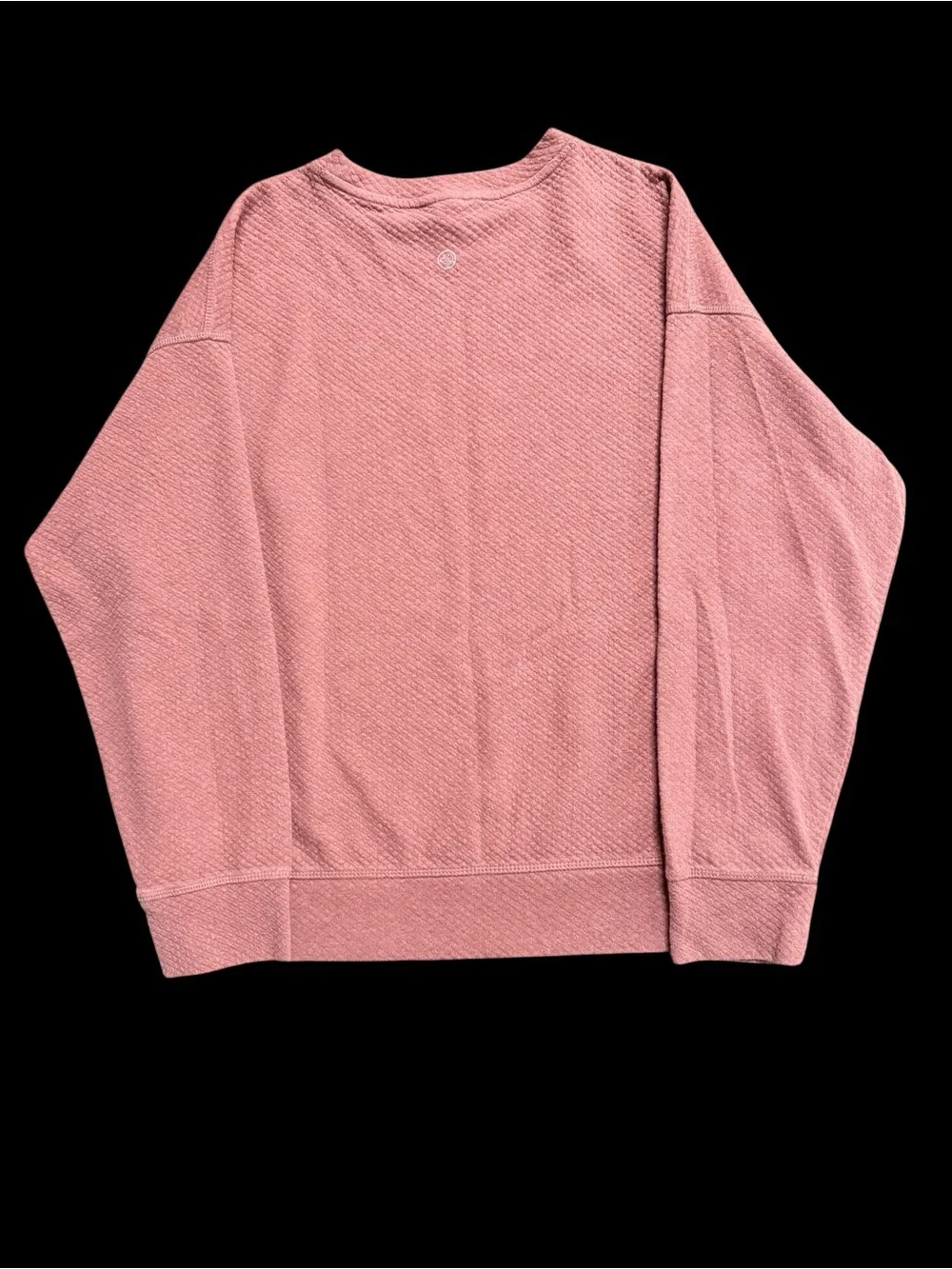 Eddie Bauer Men’s Small Textured Crewneck Sweatshirt Orange Long Sleeve Pullover